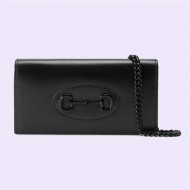 Gucci Horsebit 1955 wallet with chain Leather 621892 Black High