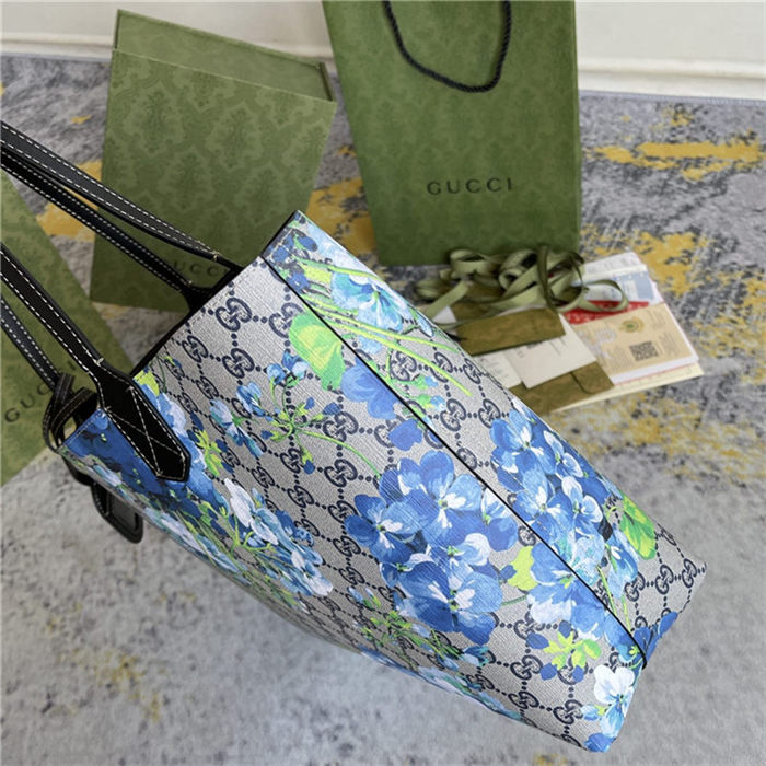 Gucci Reversible GG Tote 368568 Flower Blue High