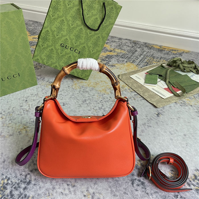 Gucci Diana small shoulder bag Leather 746251 Orange High