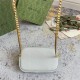 GG MARMONT MINI SHOULDER BAG 739682 Leather Grey high