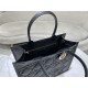 MEDIUM Dior BOOK TOTE Macrocannage Calfskin Black High