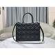 MEDIUM Dior BOOK TOTE Macrocannage Calfskin Black High