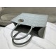 MEDIUM Dior BOOK TOTE Macrocannage Calfskin Grey High