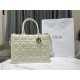 MEDIUM Dior BOOK TOTE Macrocannage Calfskin White High