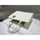 MEDIUM Dior BOOK TOTE Macrocannage Calfskin White High