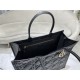 LARGE Dior BOOK TOTE Macrocannage Calfskin Black High