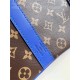 Louis Vuitton Keepall Bandoulière 50 Monogram Macassar M46772 Blue High