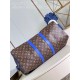 Louis Vuitton Keepall Bandoulière 50 Monogram Macassar M46772 Blue High