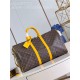 Louis Vuitton Keepall Bandoulière 50 Monogram Macassar M46771 Yellow High