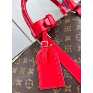 Louis Vuitton Keepall Bandoulière 50 Monogram Macassar M46769 Red High