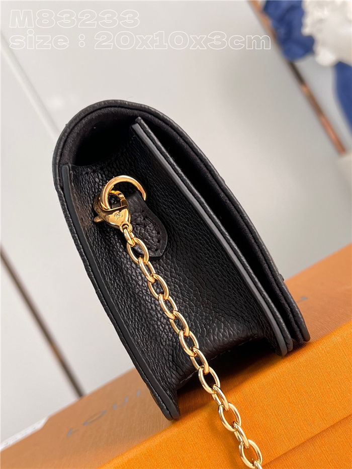 Louis Vuitton Lily wallet on chain Monogram Empreinte M83233 Black High