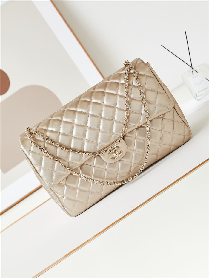 Chanel FLAP BAG 24C AS4661 Calfskin Gold-Tone Metal A