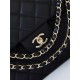 Chanel FLAP BAG 24C AS4661 Grained Calfskin Gold-Tone Metal Black A