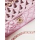 Chanel FLAP BAG & STAR COIN PURSE AS4648 Mirror Calfskin, Metallic Calfskin & Gold-Tone Metal Pink A