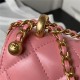 Chanel SMALL FLAP BAG Calfskin & Gold-Tone Metal AS2649 Pink A