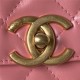 Chanel SMALL FLAP BAG Calfskin & Gold-Tone Metal AS2649 Pink A