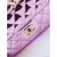 Chanel MINI FLAP BAG & STAR COIN PURSE AS4646 Mirror Calfskin, Metallic Calfskin & Gold-Tone Metal Pink A