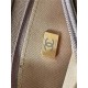 Classic Wallet on Chain A33814 Smaller-Grained Calfskin Gold/Silver Metal Caramel B