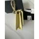 Classic Wallet on Chain A33814 Smaller-Grained Calfskin Gold/Silver Metal Yellow B