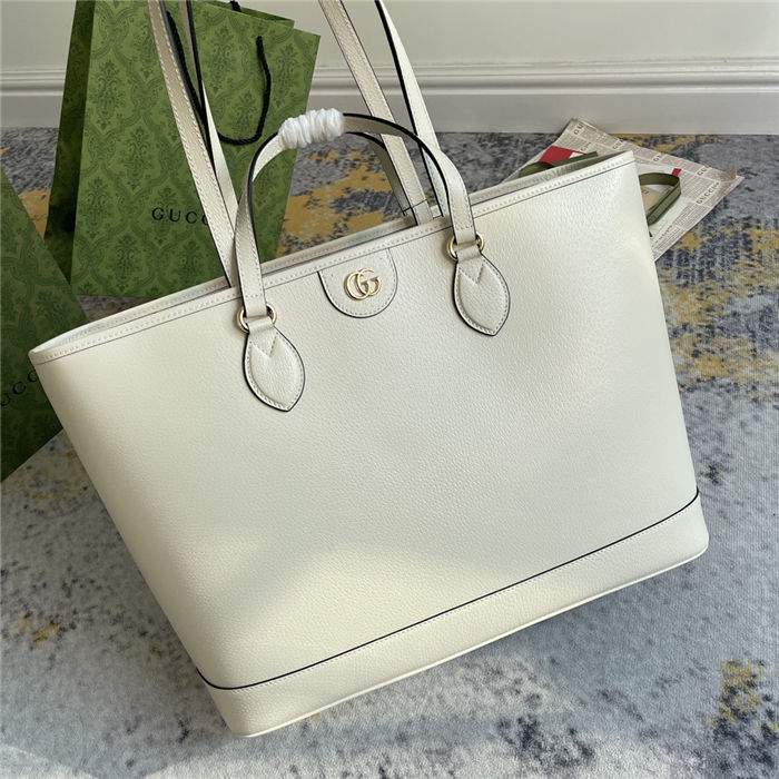 OPHIDIA MEDIUM TOTE BAG 778958 Leather White High