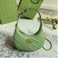 GG Marmont half-moon-shaped mini bag Green-Lt 699514 High