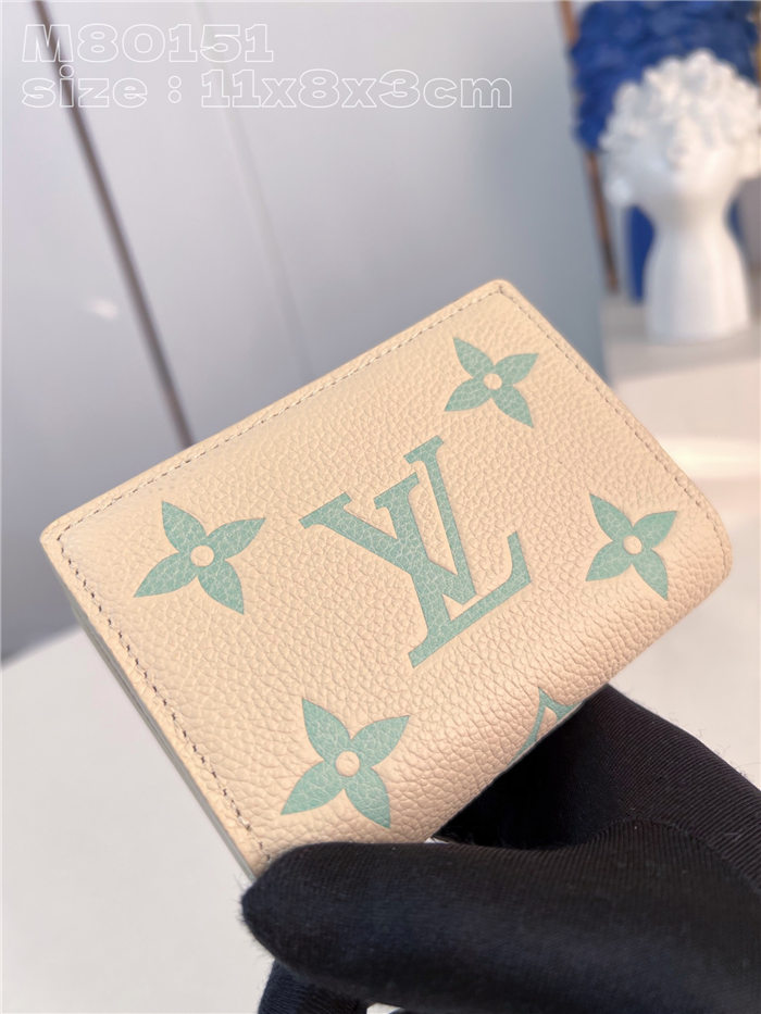 Louis Vuitton CLÉA WALLET Monogram Empreinte M80151 Green High