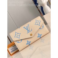 Louis Vuitton SARAH WALLET Monogram Empreinte M81049 Blue High