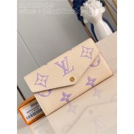 Louis Vuitton SARAH WALLET Monogram Empreinte M81049 Purple High