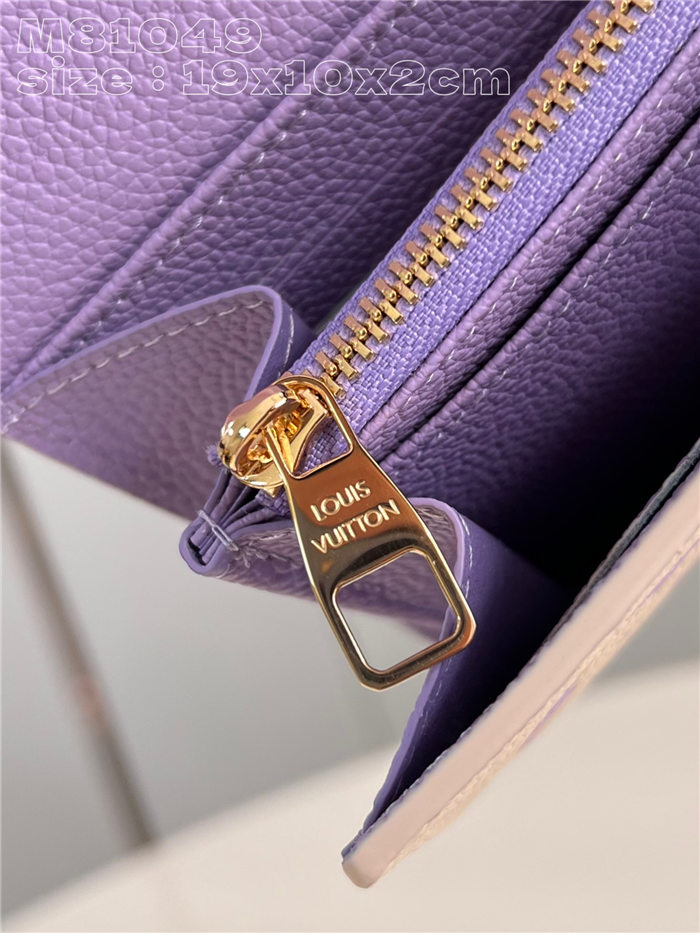 Louis Vuitton SARAH WALLET Monogram Empreinte M81049 Purple High