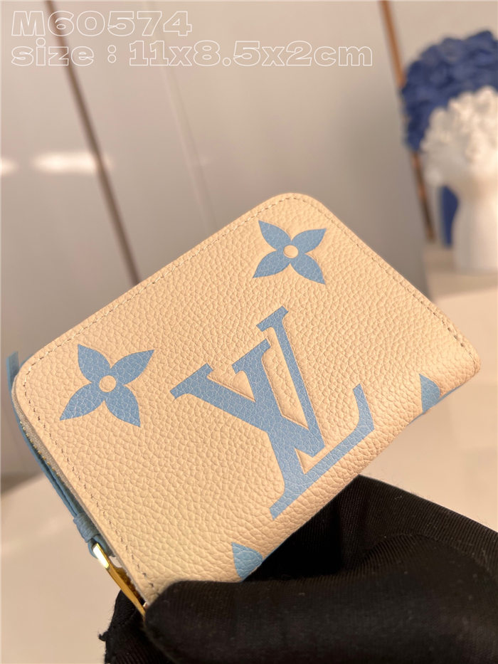 Louis Vuitton ZIPPY COIN PURSE Monogram Empreinte M60574 Blue High