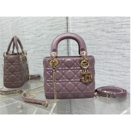 MINI LADY Dior BAG Cannage Lambskin Gold Metal Pink High