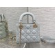 MINI LADY Dior BAG Cannage Lambskin Gold Metal Blue-Placid High