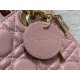 MINI LADY Dior BAG Cannage Lambskin Gold Metal Antique-Pink High