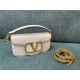 Valentino Garavani MINILOCO Crossbody Bag Calfskin Leather White High