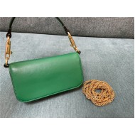 Valentino Garavani MINILOCO Crossbody Bag Calfskin Leather Green High