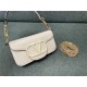 Valentino Garavani MINILOCO Crossbody Bag Calfskin Leather White-White High