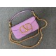 Valentino Garavani MINILOCO Crossbody Bag Calfskin Leather Lilac High