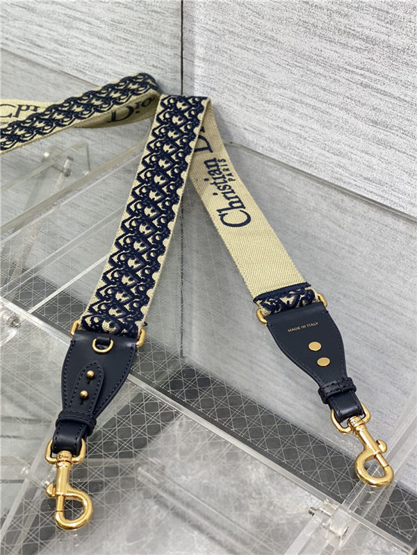 SHOULDER STRAP Dior Oblique Embroidered Blue High