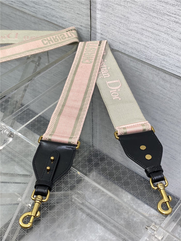 SHOULDER STRAP 'Christian Dior' Embroidery Pink High