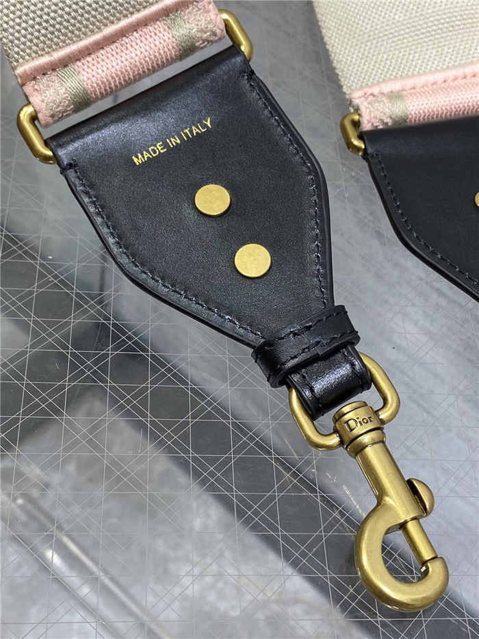 SHOULDER STRAP 'Christian Dior' Embroidery Pink High