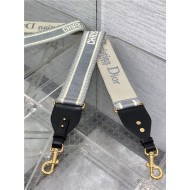 SHOULDER STRAP 'Christian Dior' Embroidery Grey High