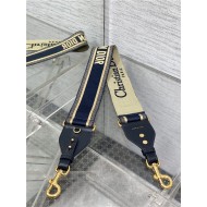 SHOULDER STRAP 'Christian Dior' Embroidery Blue High