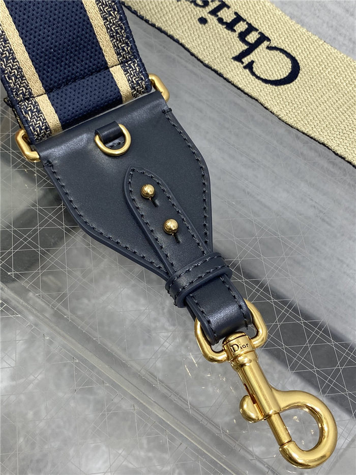 SHOULDER STRAP 'Christian Dior' Embroidery Blue High