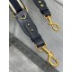 ADJUSTABLE SHOULDER STRAP 'Christian Dior' Embroidery Blue High