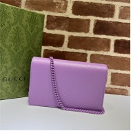 GG MARMONT MINI CHAIN BAG 497985 Leather Purple High