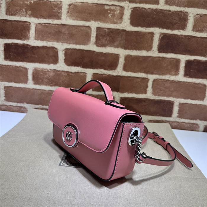 Gucci PETITE GG MINI SHOULDER BAG 739722 Leather Pink High