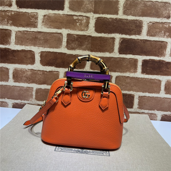 Gucci Diana mini tote bag 715775 Leather Orange High