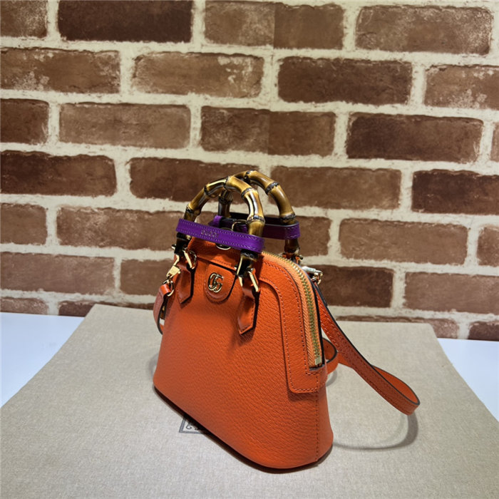 Gucci Diana mini tote bag 715775 Leather Orange High