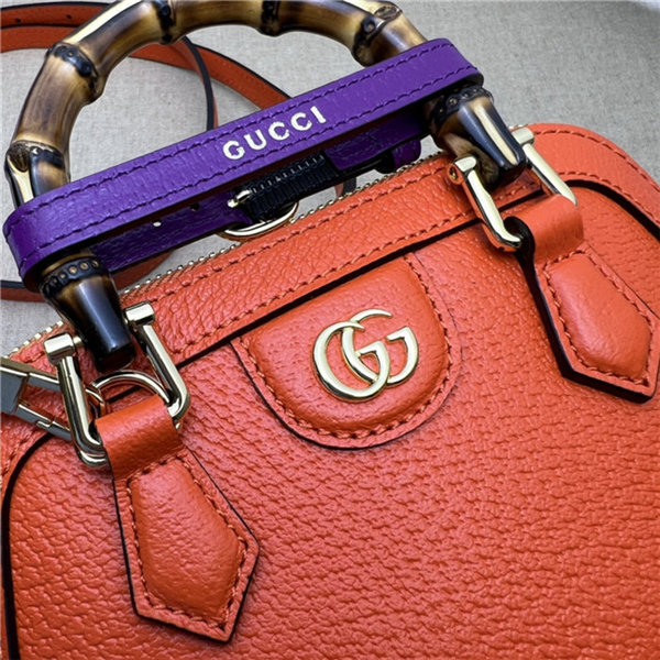 Gucci Diana mini tote bag 715775 Leather Orange High