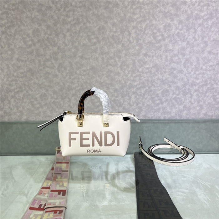 Fendi By The Way Mini Boston bag leather White High